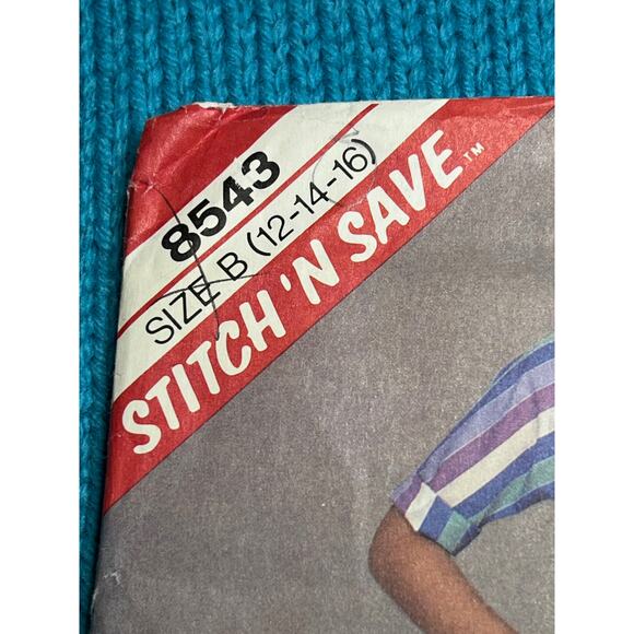 McCalls 8543 Sewing pattern knit top half sleeve pant pleat front size 12 14 16 - Picture 2 of 5